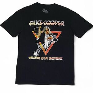 Alice Cooper North American Tour 1975 Welcome To My Nightmare Black T-Shirt M